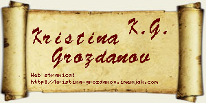 Kristina Grozdanov vizit kartica